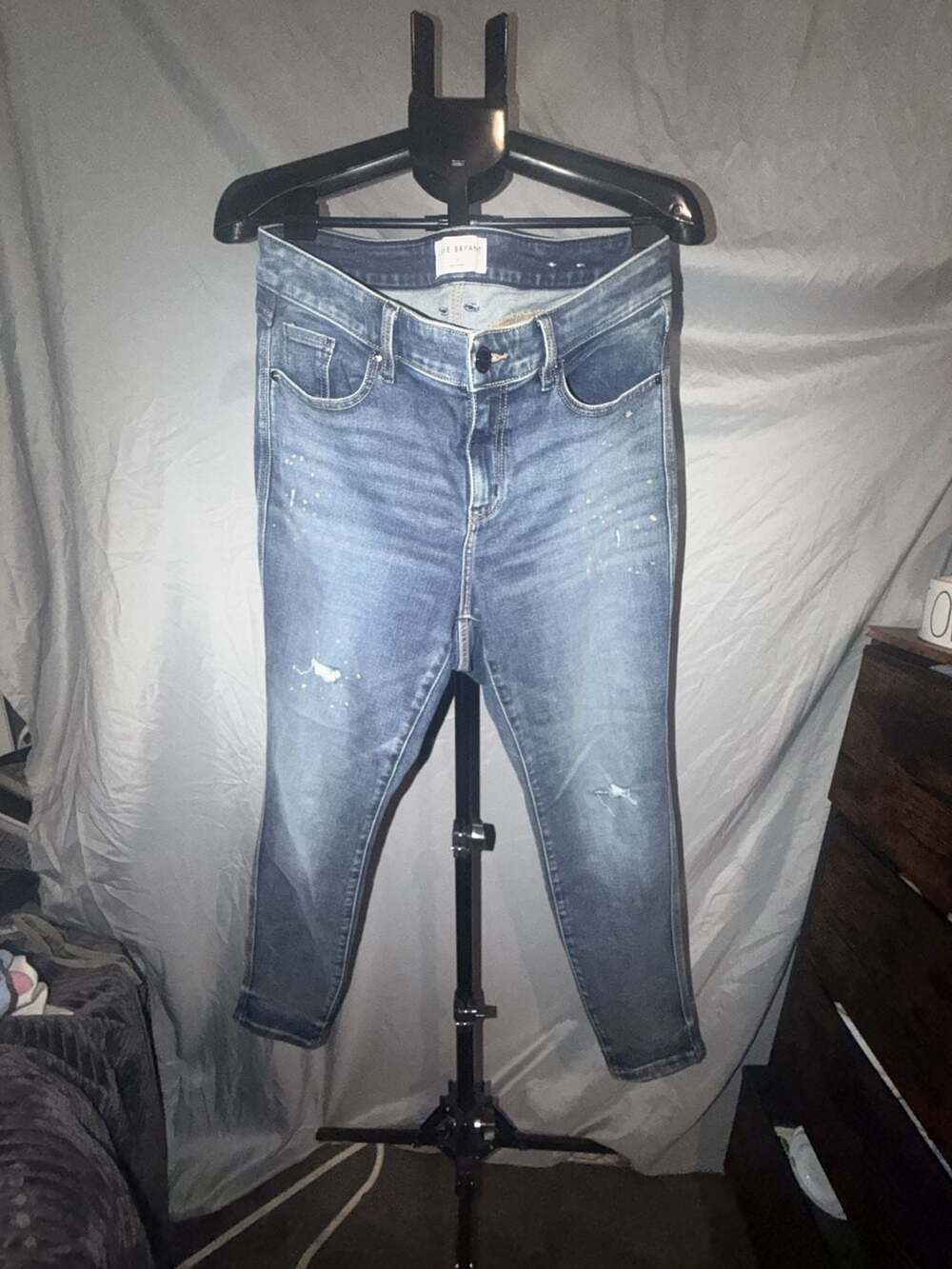 Lane Bryant Flex Magic Waistband Mid-Rise Skinny Jeans Size 14 Distressed